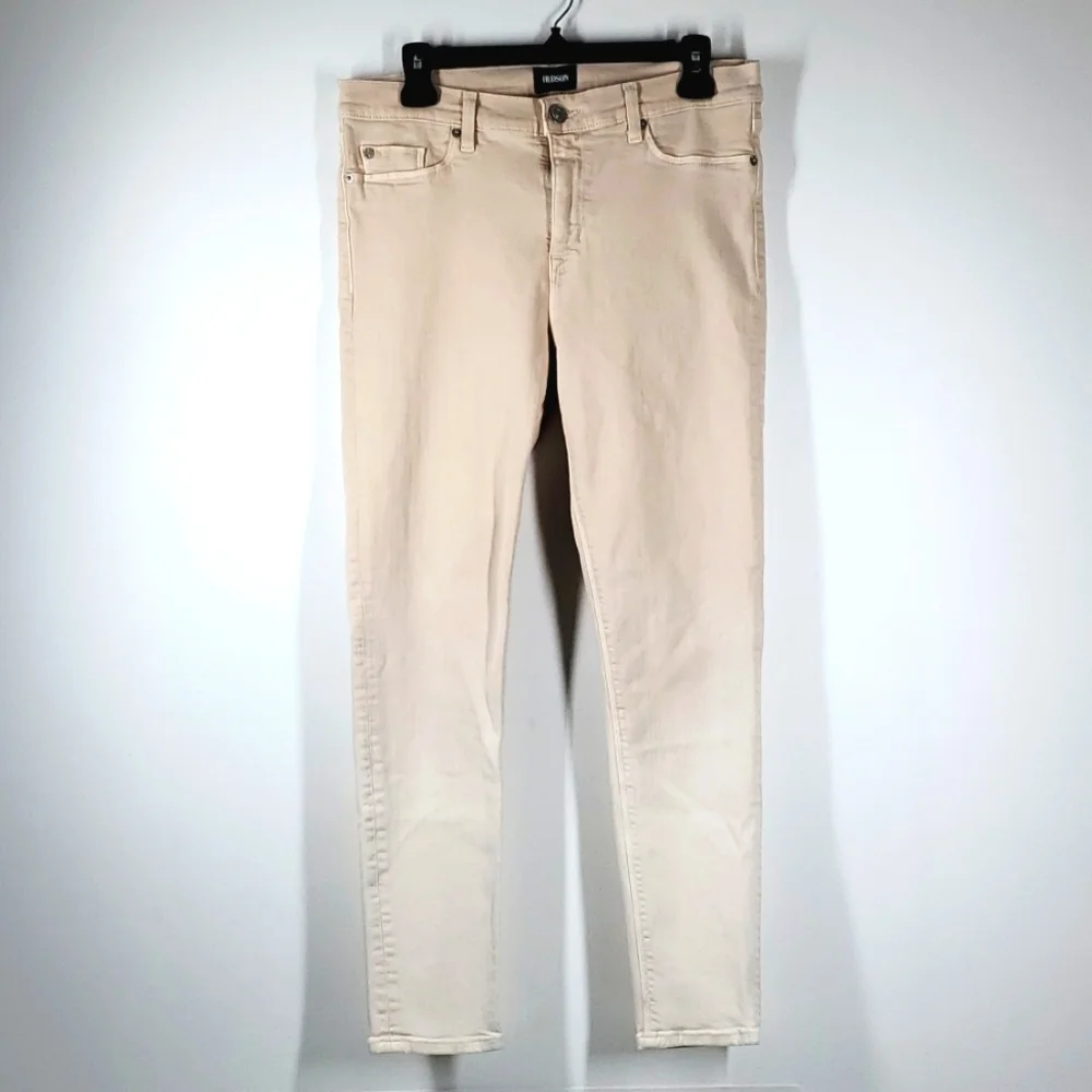 HUDSON Nico Midrise Ankle Supmer Skinny Jeggings 32 Cream NWOT Womens - Picture 12 of 14